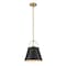 Z-Lite Z-Studio 1 Light Pendant, Matte Black & Heritage Brass 726P-MB+HBR - alternate 1